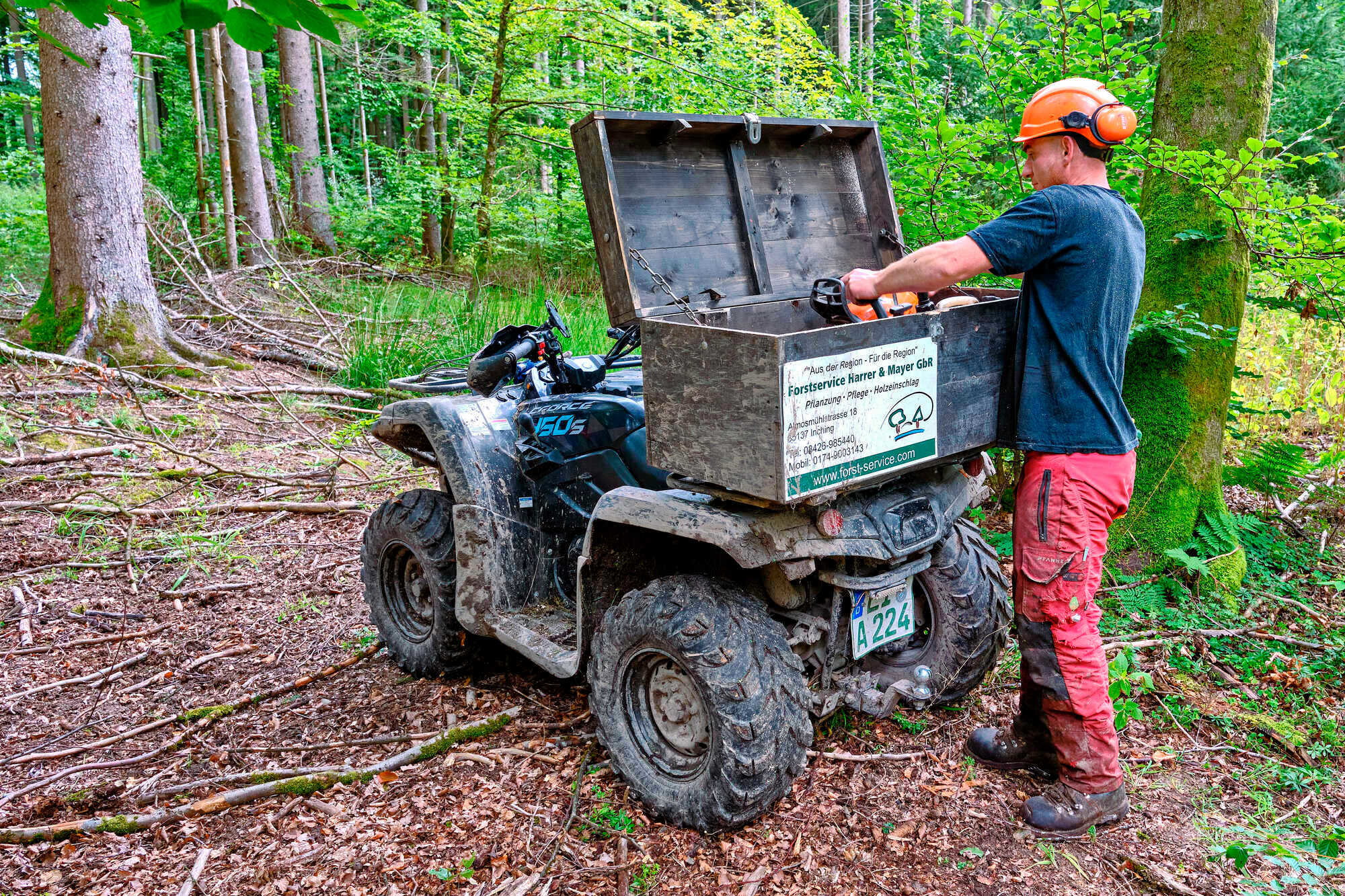 Rückeschiene für Forst-Arbeit mit deinem ATV / UTV / QUAD in