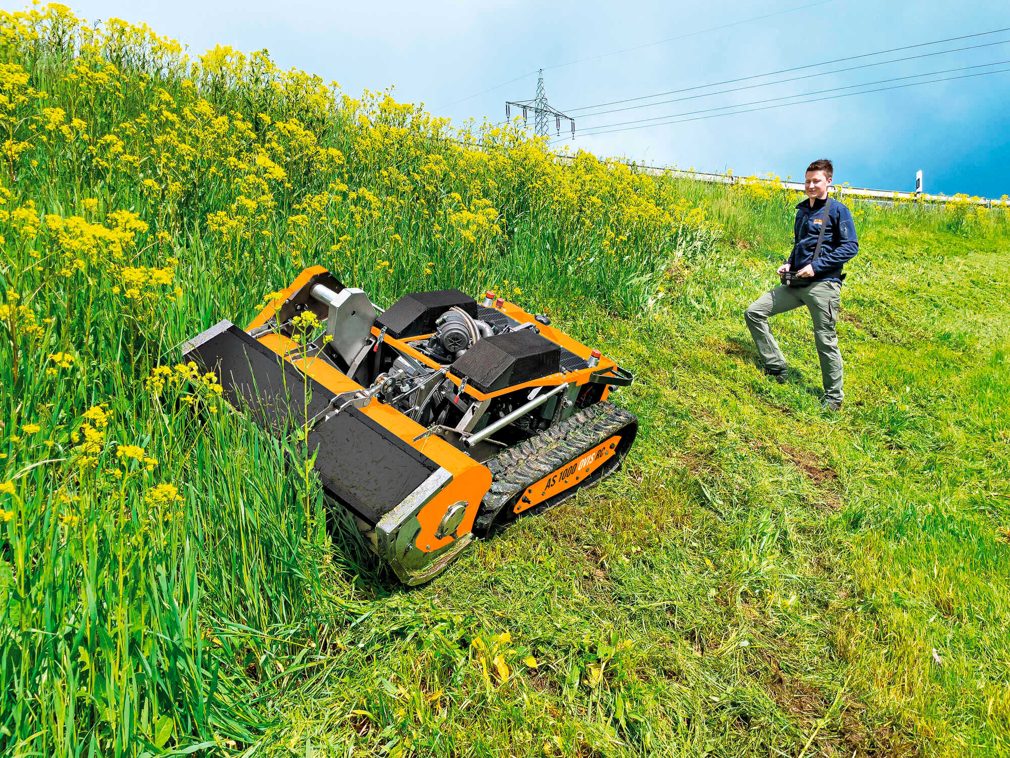 ASMotor Neuer ferngesteuerte Schlegelmäher mit Raupenantrieb LAND