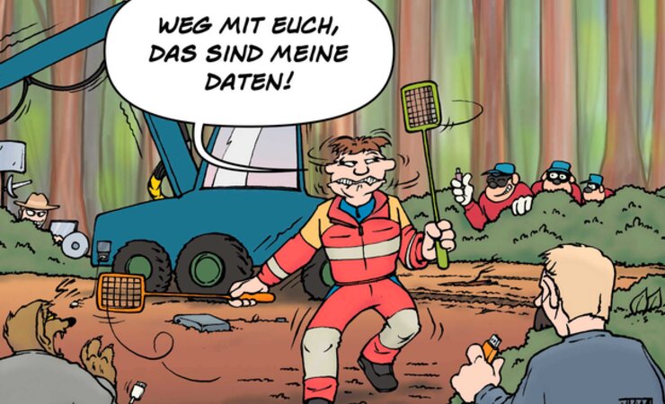 der Forstunternehmer | © Cartoon: T. Essner