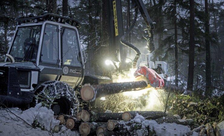 Das LogMax 2000T wird ein kleiner Durchforstungskopf für leichte Forstmaschinen wie z.B. von Malwa | © LogMax