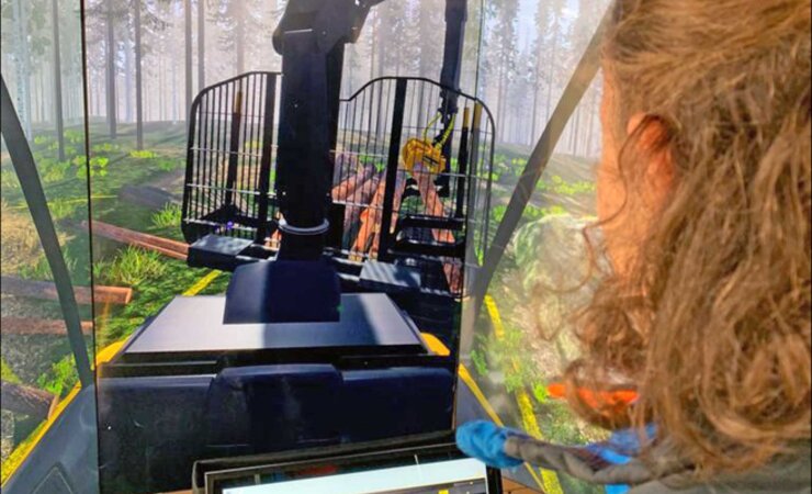 Übung am Ponsse Simulator | © Wahlers Forsttechnik