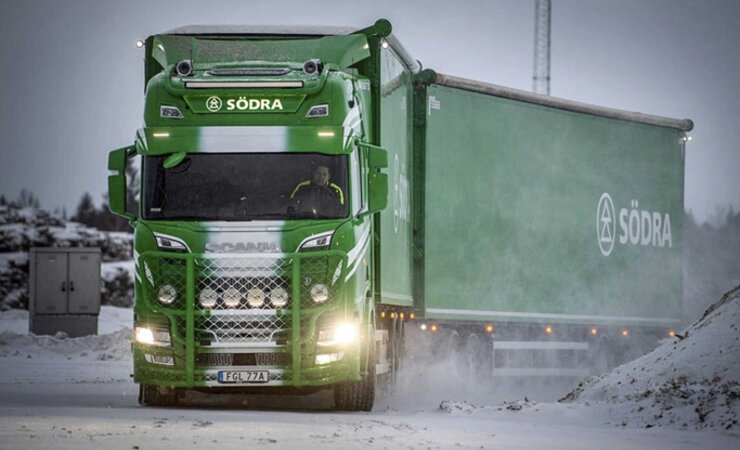 Södra untersucht gerade, ob und wie sich der gesamte Transport elektrifizieren lässt | © Södra