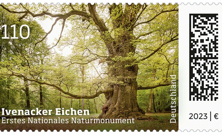 Sonderbriefmarke Ivenacker Eichen | © Deutsche Post
